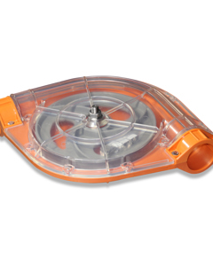 Corner 90° PA6 GF30 / transparent + wheel PA 6.6 cpl DR1500